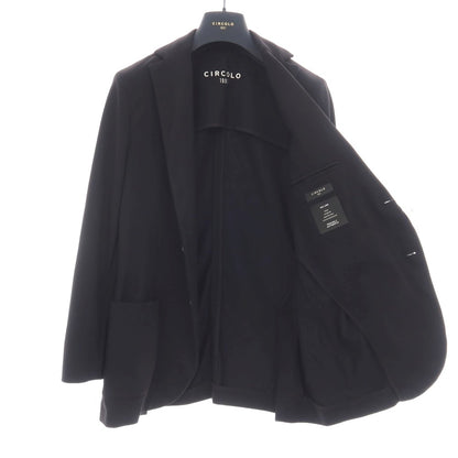 【中古】チルコロ1901 CIRCOLO 1901 コットンナイロン ジャージー 2B カジュアルジャケット ブラック【サイズ48】【 状態ランクB 】【 メンズ 】