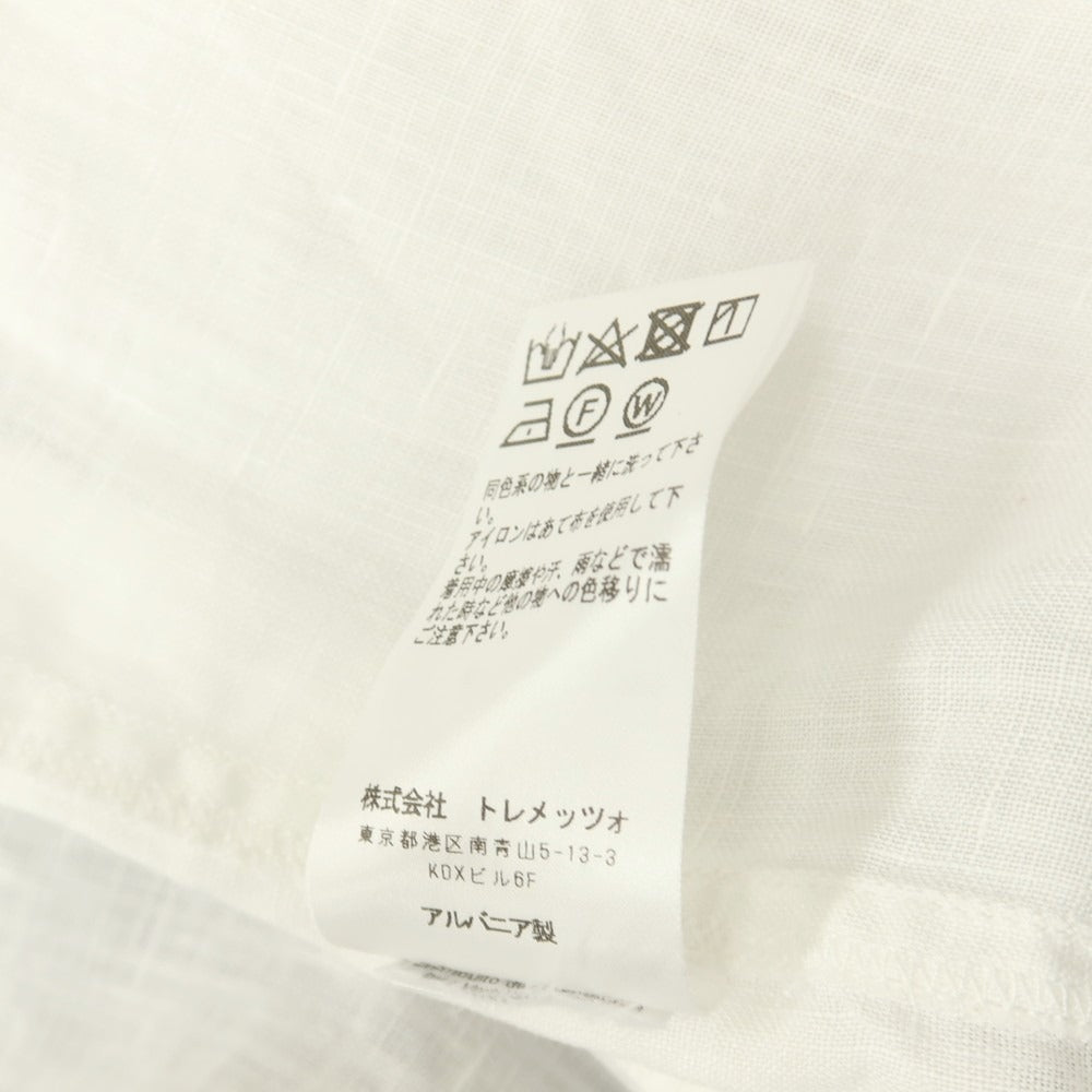 【中古】バグッタ Bagutta リネン トラッカージャケット ブルゾン ホワイト【サイズS】【 状態ランクC 】【 メンズ 】