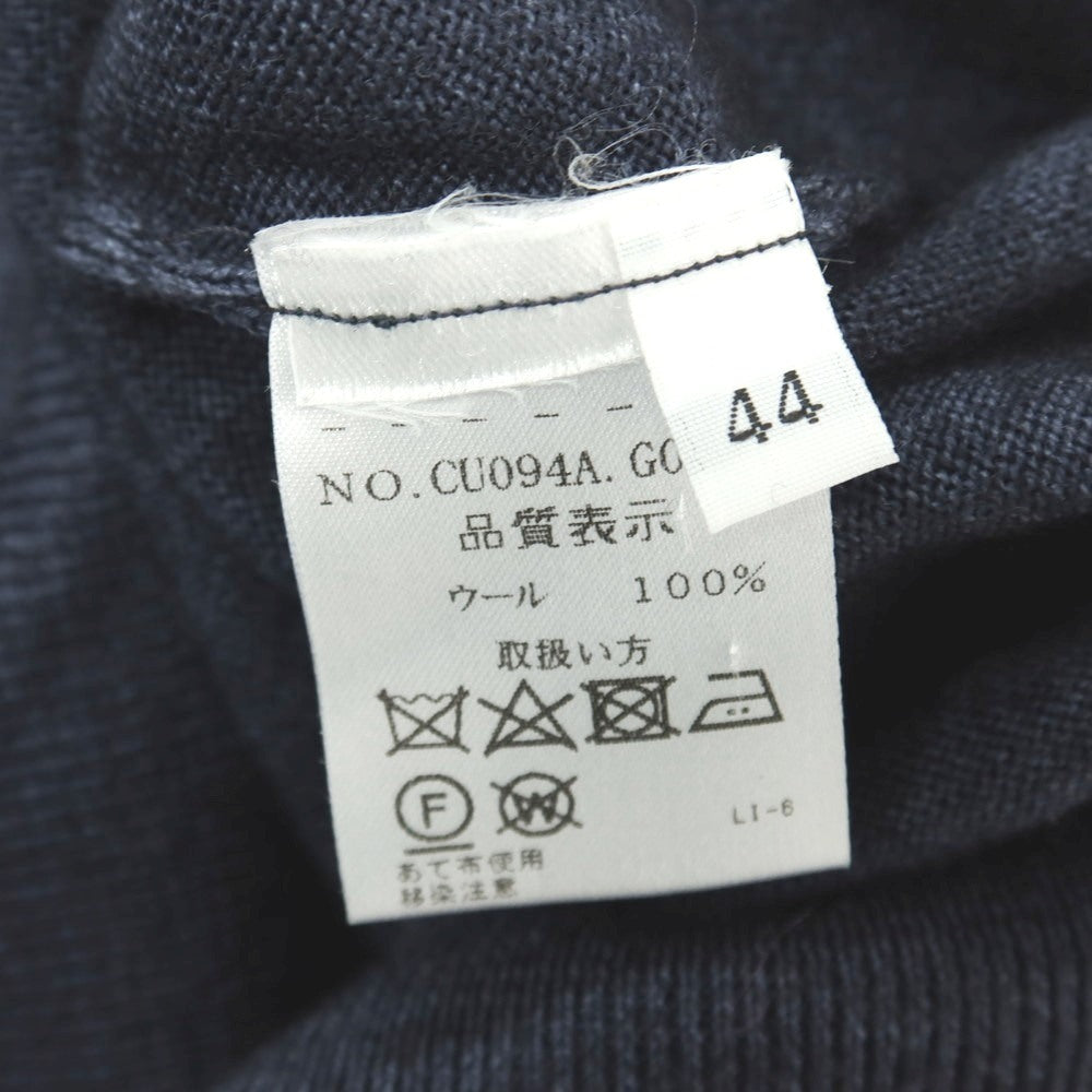 【中古】クルチアーニ CRUCIANI ウール クルーネック プルオーバーニット ネイビー【サイズ44】【 状態ランクC 】【 メンズ 】