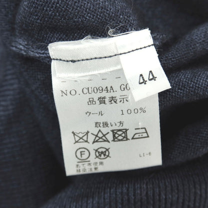 【中古】クルチアーニ CRUCIANI ウール クルーネック プルオーバーニット ネイビー【サイズ44】【 状態ランクC 】【 メンズ 】