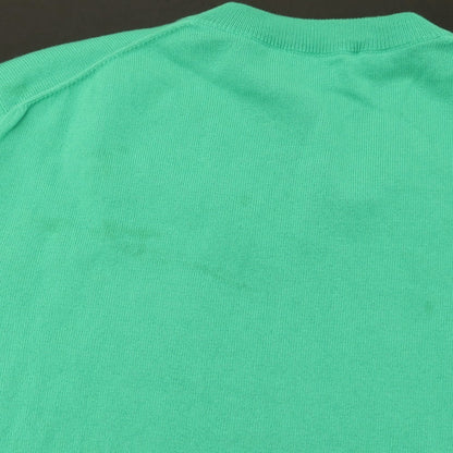 【中古】セッテフィーリ カシミア Settefili Cashmere コットン Vネック プルオーバーニット エメラルドグリーン【サイズ46】【 状態ランクB 】【 メンズ 】