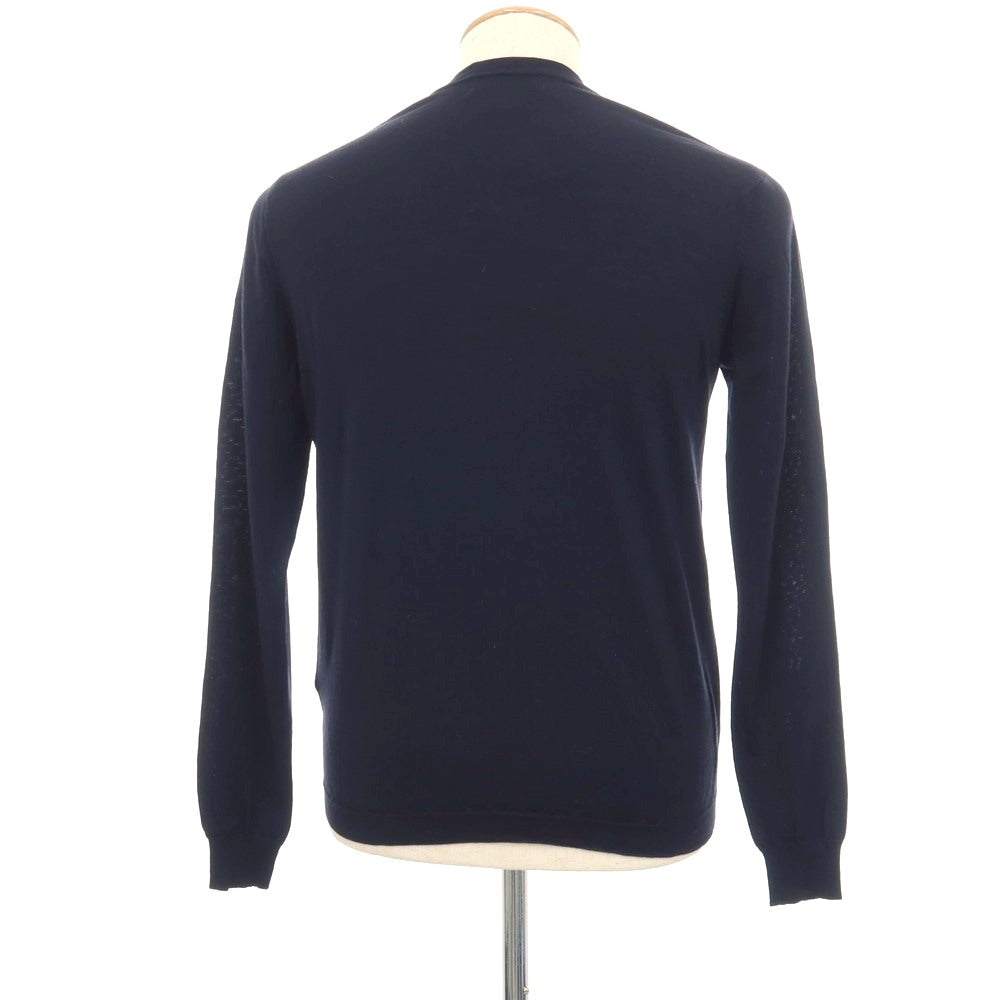 【中古】トゥモローランド TOMORROWLAND tricot ハイゲージ ウール クルーネック プルオーバーニット ネイビー【サイズXS】【 状態ランクB 】【 メンズ 】