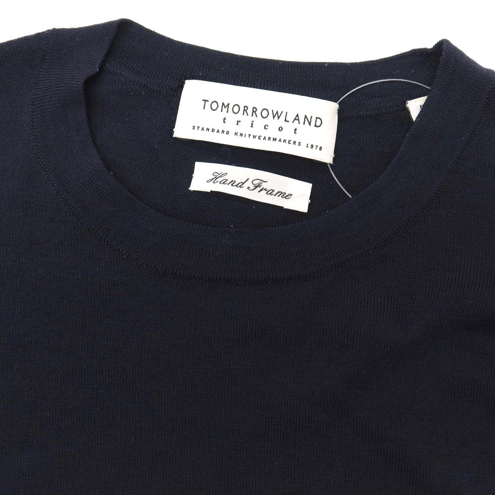 【中古】トゥモローランド TOMORROWLAND tricot ハイゲージ ウール クルーネック プルオーバーニット ネイビー【サイズXS】【 状態ランクB 】【 メンズ 】