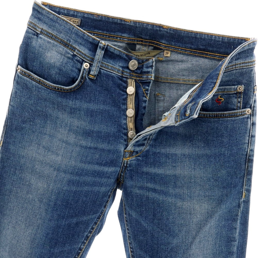 【中古】シビリア SIVIGLIA ストレッチ コットン デニムパンツ ジーンズ ネイビーブルー系【サイズ29】【 状態ランクC 】【 メンズ 】