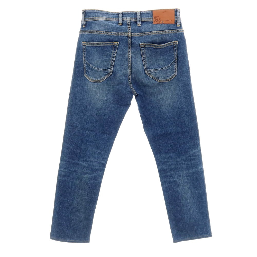 【中古】シビリア SIVIGLIA ストレッチ コットン デニムパンツ ジーンズ ネイビーブルー系【サイズ29】【 状態ランクC 】【 メンズ 】