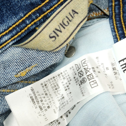 【中古】シビリア SIVIGLIA ストレッチ コットン デニムパンツ ジーンズ ネイビーブルー系【サイズ29】【 状態ランクC 】【 メンズ 】