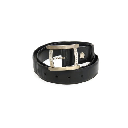 【中古】ブルガリ BVLGARI レザー ベルト ブラック【サイズ46/115】【 状態ランクD 】【 メンズ 】