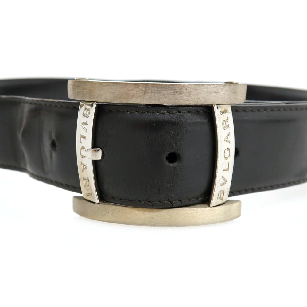 【中古】ブルガリ BVLGARI レザー ベルト ブラック【サイズ46/115】【 状態ランクD 】【 メンズ 】