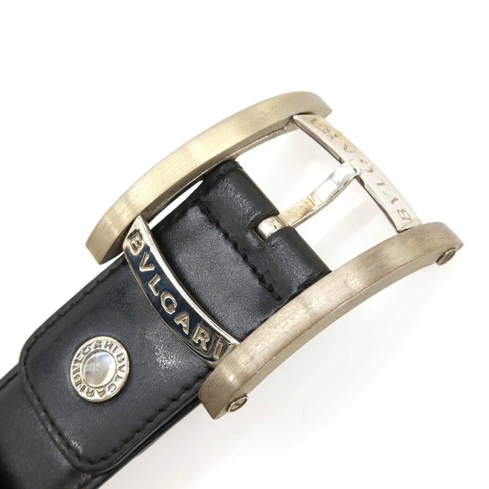 【中古】ブルガリ BVLGARI レザー ベルト ブラック【サイズ46/115】【 状態ランクD 】【 メンズ 】
