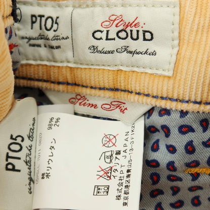 【中古】ピーティーゼロチンクエ PT05 ストレッチ コットン 細畝 コーデュロイパンツ ライトオレンジ【サイズ28】【 状態ランクB 】【 メンズ 】