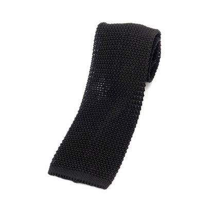【新品】アットヴァンヌッチ Atto Vannucci シルク ニットタイ ネクタイ ブラック【 状態ランクN 】【 メンズ 】