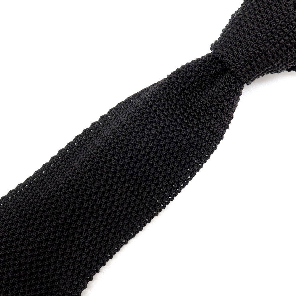 【新品】アットヴァンヌッチ Atto Vannucci シルク ニットタイ ネクタイ ブラック【 状態ランクN 】【 メンズ 】