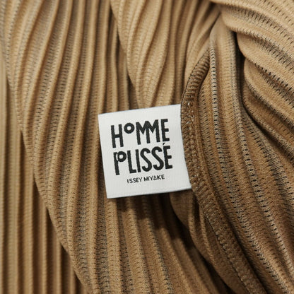 【中古】オム プリッセ イッセイミヤケ HOMME PLISSE ISSEY MIYAKE 2026年秋冬 プリーツ ロングシャツ ブラウン【サイズ表記なし（L位）】【 状態ランクA 】【 メンズ 】