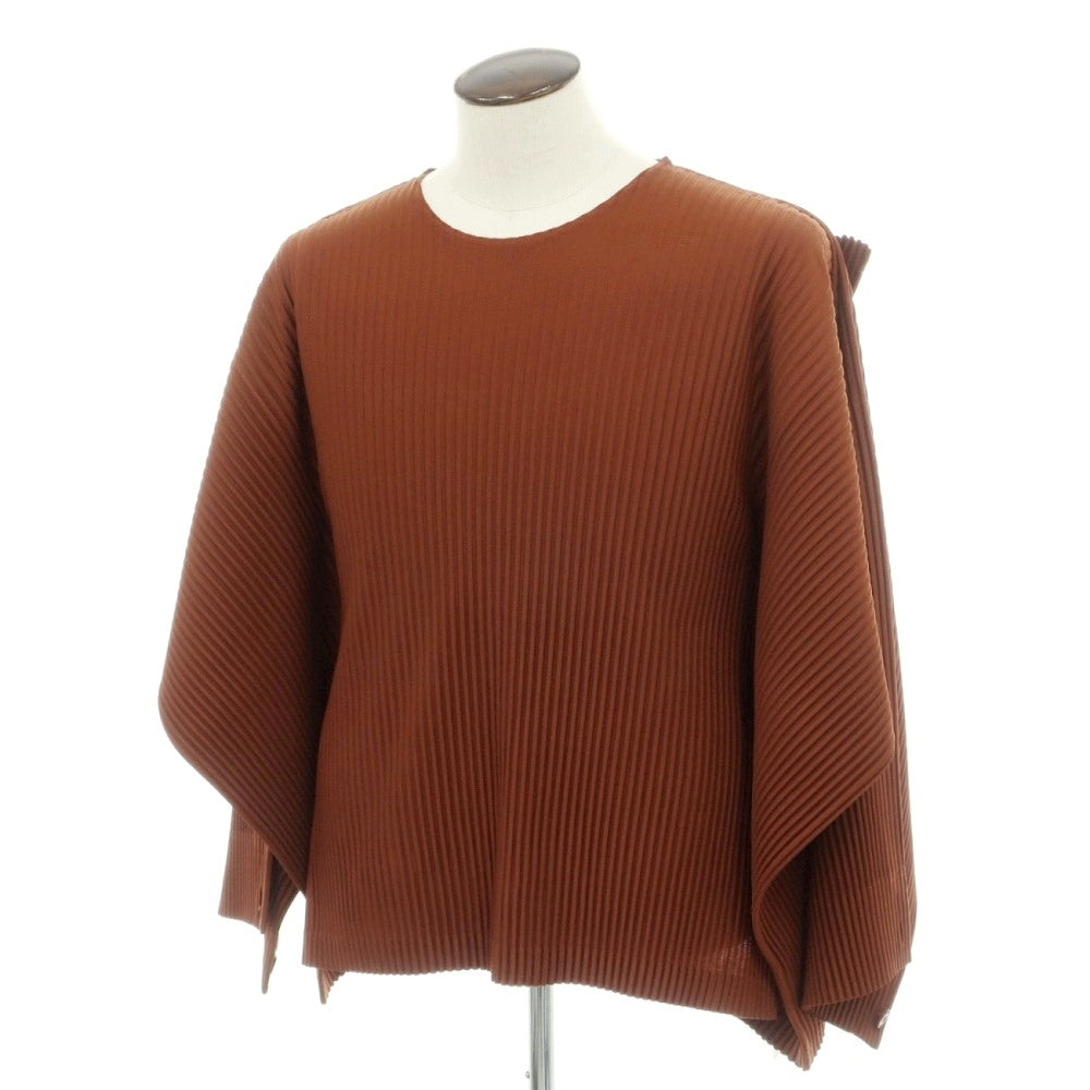 【中古】オム プリッセ イッセイミヤケ HOMME PLISSE ISSEY MIYAKE 2026年秋冬 プリーツジャージー 長袖カットソー テラコッタブラウン【サイズ表記なし（L位）】【 状態ランクA 】【 メンズ 】