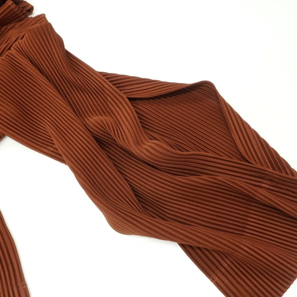 【中古】オム プリッセ イッセイミヤケ HOMME PLISSE ISSEY MIYAKE 2026年秋冬 プリーツジャージー 長袖カットソー テラコッタブラウン【サイズ表記なし（L位）】【 状態ランクA 】【 メンズ 】