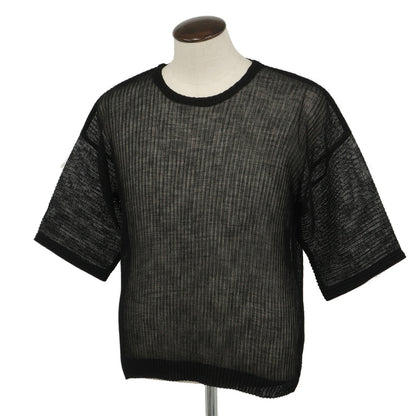 【中古】オム プリッセ イッセイミヤケ HOMME PLISSE ISSEY MIYAKE 2026年秋冬 プリーツ メッシュ 半袖カットソー ブラック【サイズ表記なし（L位）】【 状態ランクA 】【 メンズ 】