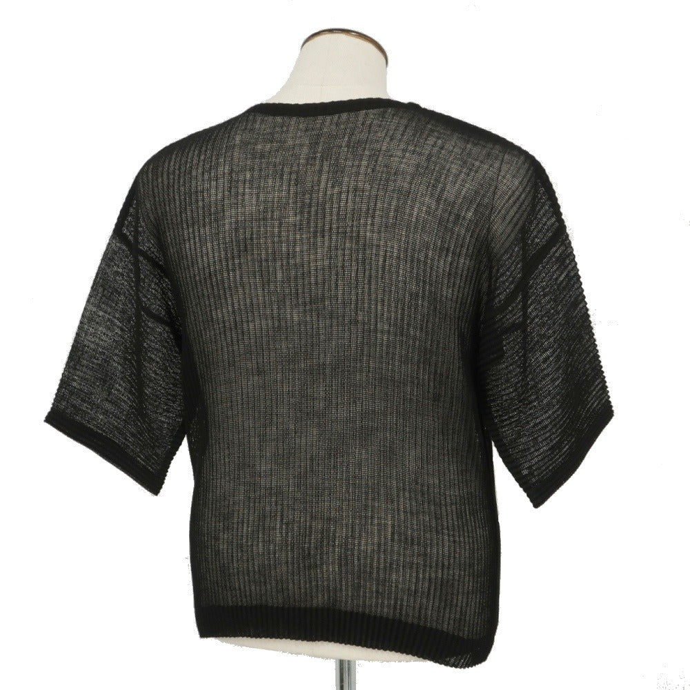 【中古】オム プリッセ イッセイミヤケ HOMME PLISSE ISSEY MIYAKE 2026年秋冬 プリーツ メッシュ 半袖カットソー ブラック【サイズ表記なし（L位）】【 状態ランクA 】【 メンズ 】