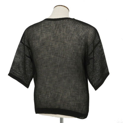 【中古】オム プリッセ イッセイミヤケ HOMME PLISSE ISSEY MIYAKE 2026年秋冬 プリーツ メッシュ 半袖カットソー ブラック【サイズ表記なし（L位）】【 状態ランクA 】【 メンズ 】
