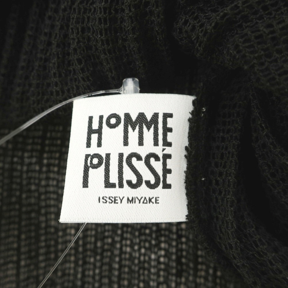 【中古】オム プリッセ イッセイミヤケ HOMME PLISSE ISSEY MIYAKE 2026年秋冬 プリーツ メッシュ 半袖カットソー ブラック【サイズ表記なし（L位）】【 状態ランクA 】【 メンズ 】