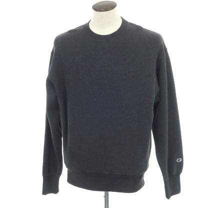 【中古】チャンピオン Champion リバースウィーブ 裏起毛 クルーネック スウェット ダークグレー【サイズL】【 状態ランクB 】【 メンズ 】