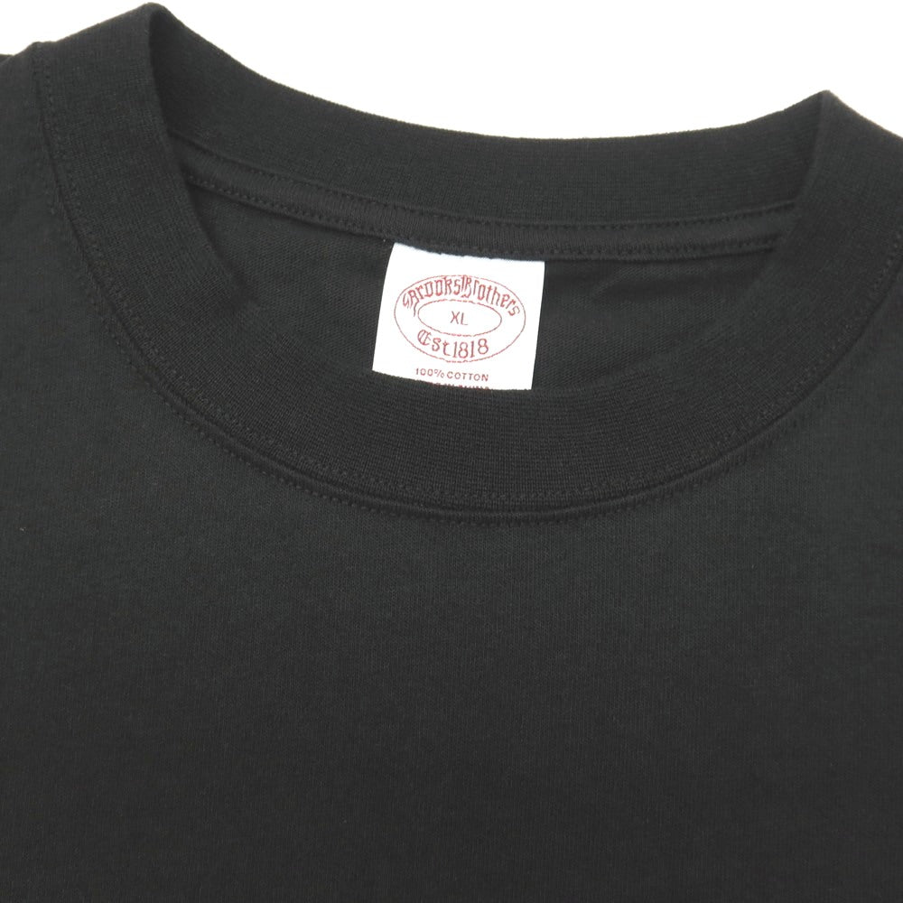 【中古】ブルックスブラザーズ Brooks Brothers コットン クルーネック 半袖ポケットTシャツ ブラック【サイズXL】【 状態ランクA 】【 メンズ 】