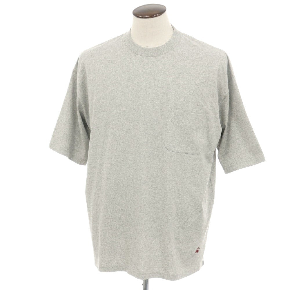 【中古】ブルックスブラザーズ Brooks Brothers コットン クルーネック 半袖ポケットTシャツ ライトグレー【サイズXL】【 状態ランクA 】【 メンズ 】