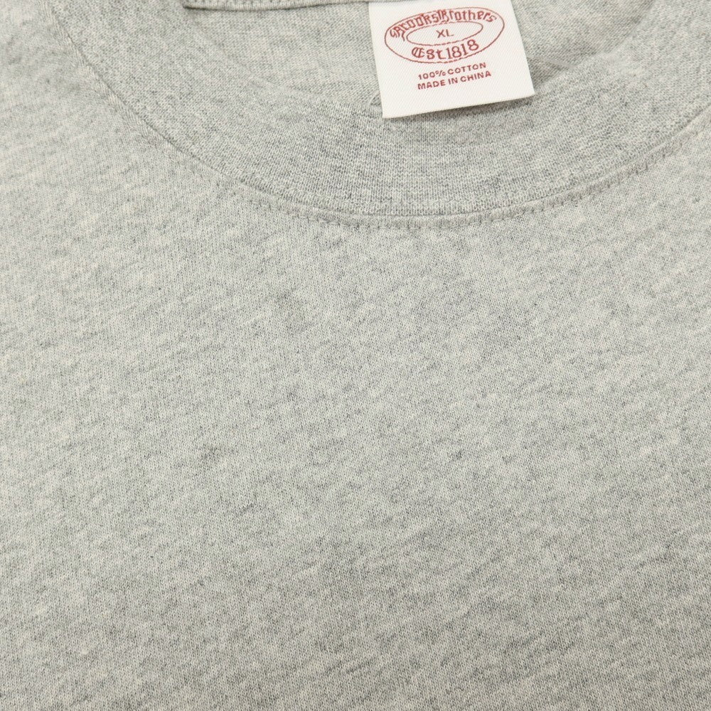 【中古】ブルックスブラザーズ Brooks Brothers コットン クルーネック 半袖ポケットTシャツ ライトグレー【サイズXL】【 状態ランクA 】【 メンズ 】
