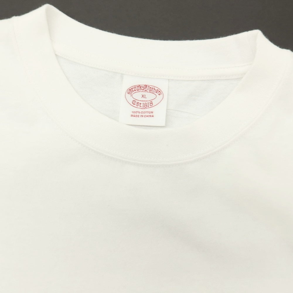 【中古】ブルックスブラザーズ Brooks Brothers コットン クルーネック 半袖ポケットTシャツ ホワイト【サイズXL】【 状態ランクA 】【 メンズ 】