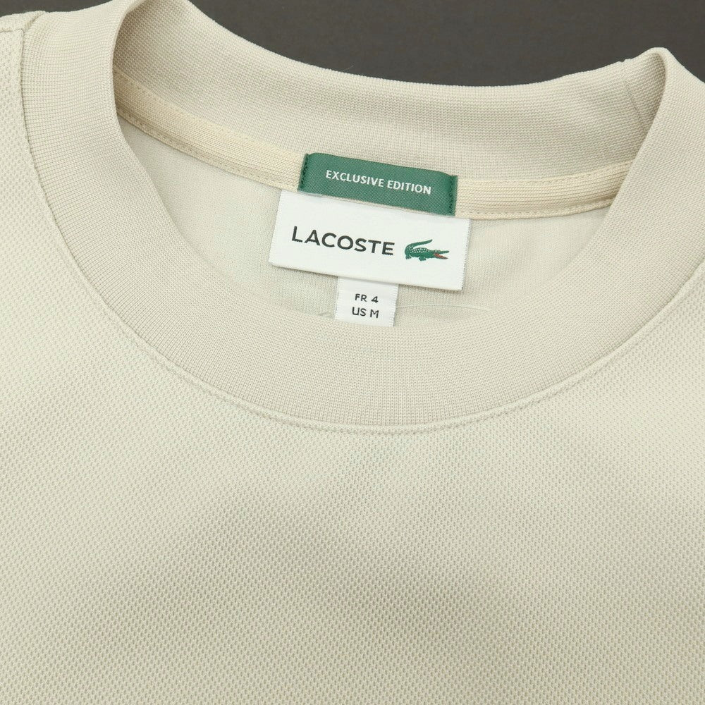 【中古】ラコステ LACOSTE ポリエステル系 クルーネック 長袖Ｔシャツ セージベージュ系【サイズ4】【 状態ランクA 】【 メンズ 】