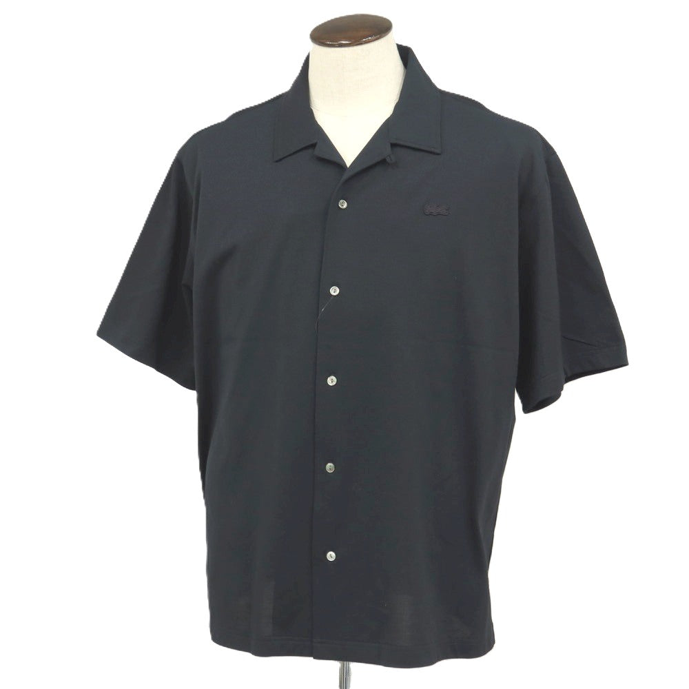 【中古】ラコステ LACOSTE ポリエステル系 オープンカラー 半袖シャツ ネイビー【サイズ41】【 状態ランクA 】【 メンズ 】