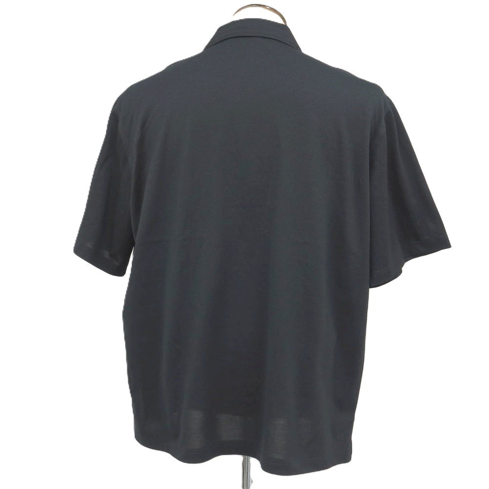 【中古】ラコステ LACOSTE ポリエステル系 オープンカラー 半袖シャツ ネイビー【サイズ41】【 状態ランクA 】【 メンズ 】