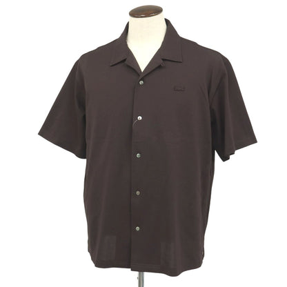 【中古】ラコステ LACOSTE ポリエステル系 オープンカラー 半袖シャツ ブラウン【サイズ41】【 状態ランクA 】【 メンズ 】