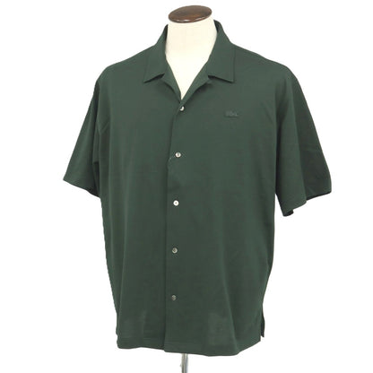 【中古】ラコステ LACOSTE ポリエステル系 オープンカラー 半袖シャツ グリーン【サイズ41】【 状態ランクA 】【 メンズ 】