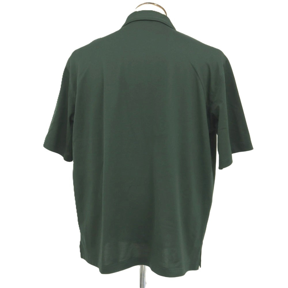 【中古】ラコステ LACOSTE ポリエステル系 オープンカラー 半袖シャツ グリーン【サイズ41】【 状態ランクA 】【 メンズ 】