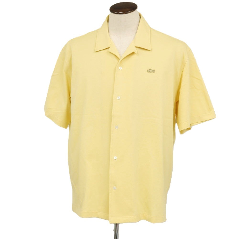 【中古】ラコステ LACOSTE ポリエステル系 オープンカラー 半袖シャツ イエロー【サイズ41】【 状態ランクA 】【 メンズ 】