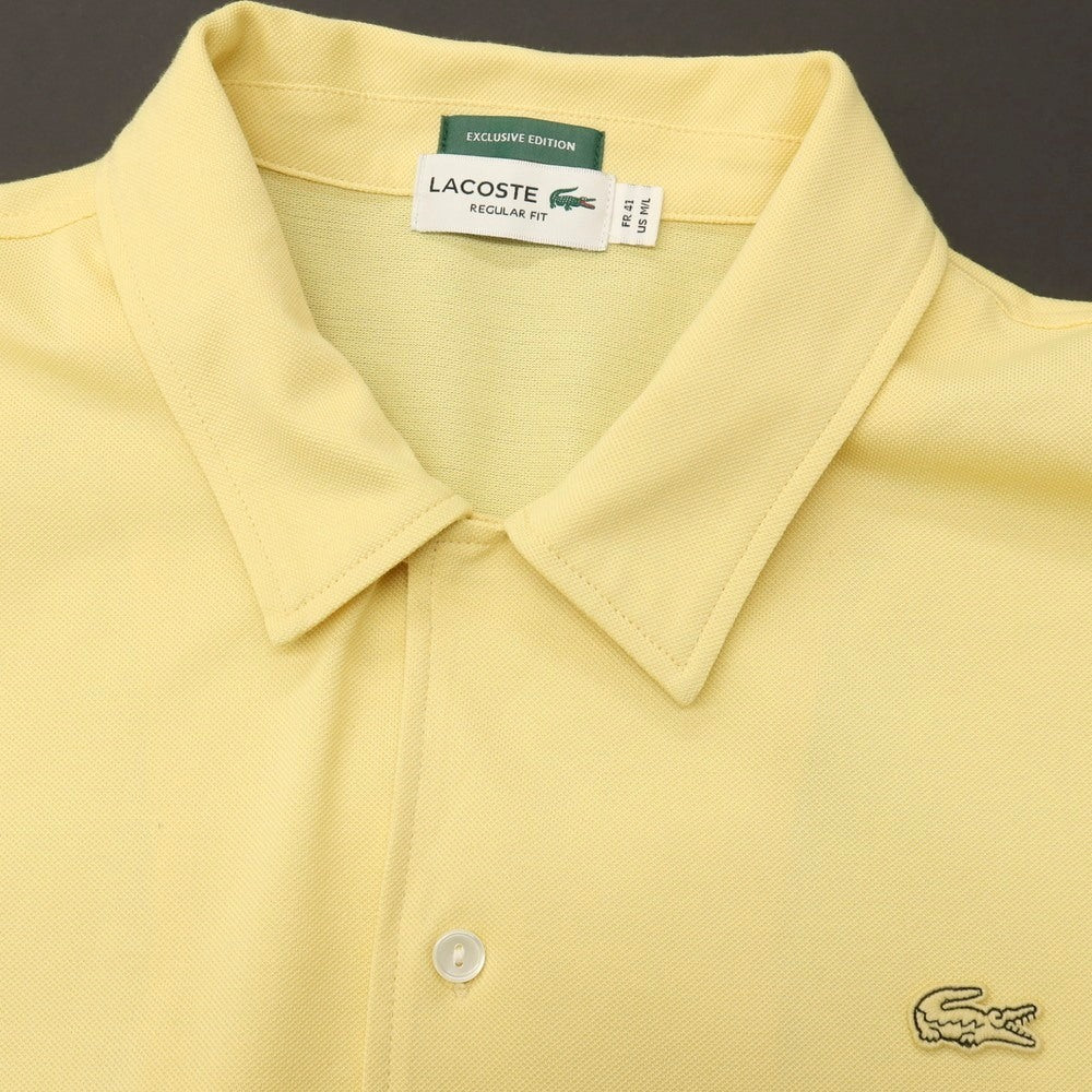 【中古】ラコステ LACOSTE ポリエステル系 オープンカラー 半袖シャツ イエロー【サイズ41】【 状態ランクA 】【 メンズ 】