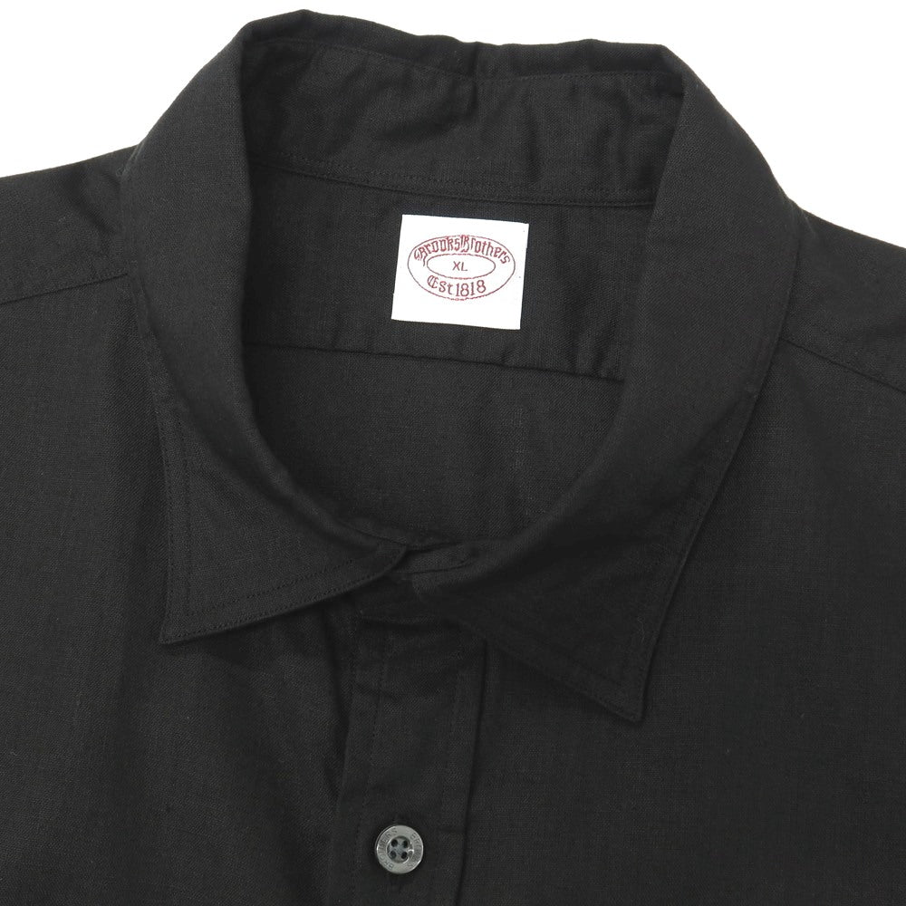 【中古】ブルックスブラザーズ Brooks Brothers リネン系 レギュラーカラー カジュアルシャツ ブラック【サイズXL】【 状態ランクA 】【 メンズ 】