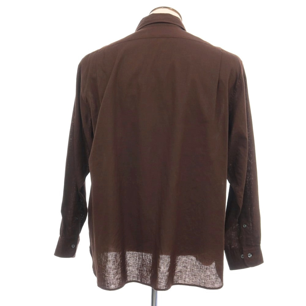 【中古】ブルックスブラザーズ Brooks Brothers リネン系 レギュラーカラー カジュアルシャツ ブラウン【サイズXL】【 状態ランクA 】【 メンズ 】