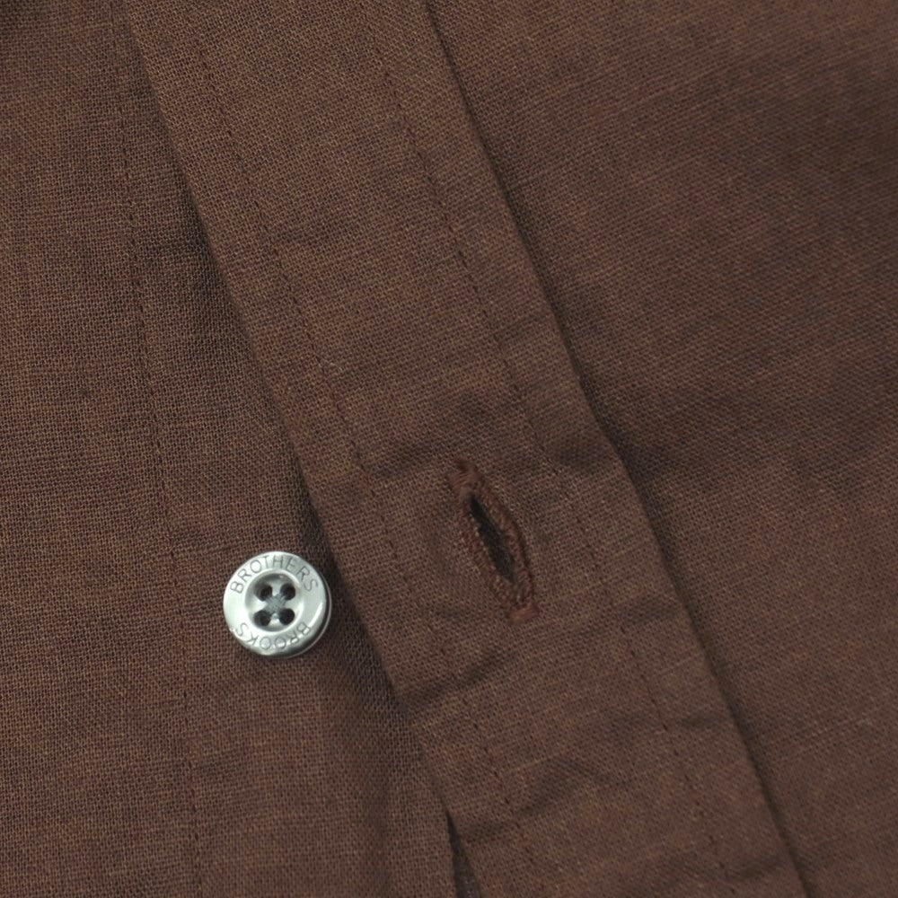 【中古】ブルックスブラザーズ Brooks Brothers リネン系 レギュラーカラー カジュアルシャツ ブラウン【サイズXL】【 状態ランクA 】【 メンズ 】