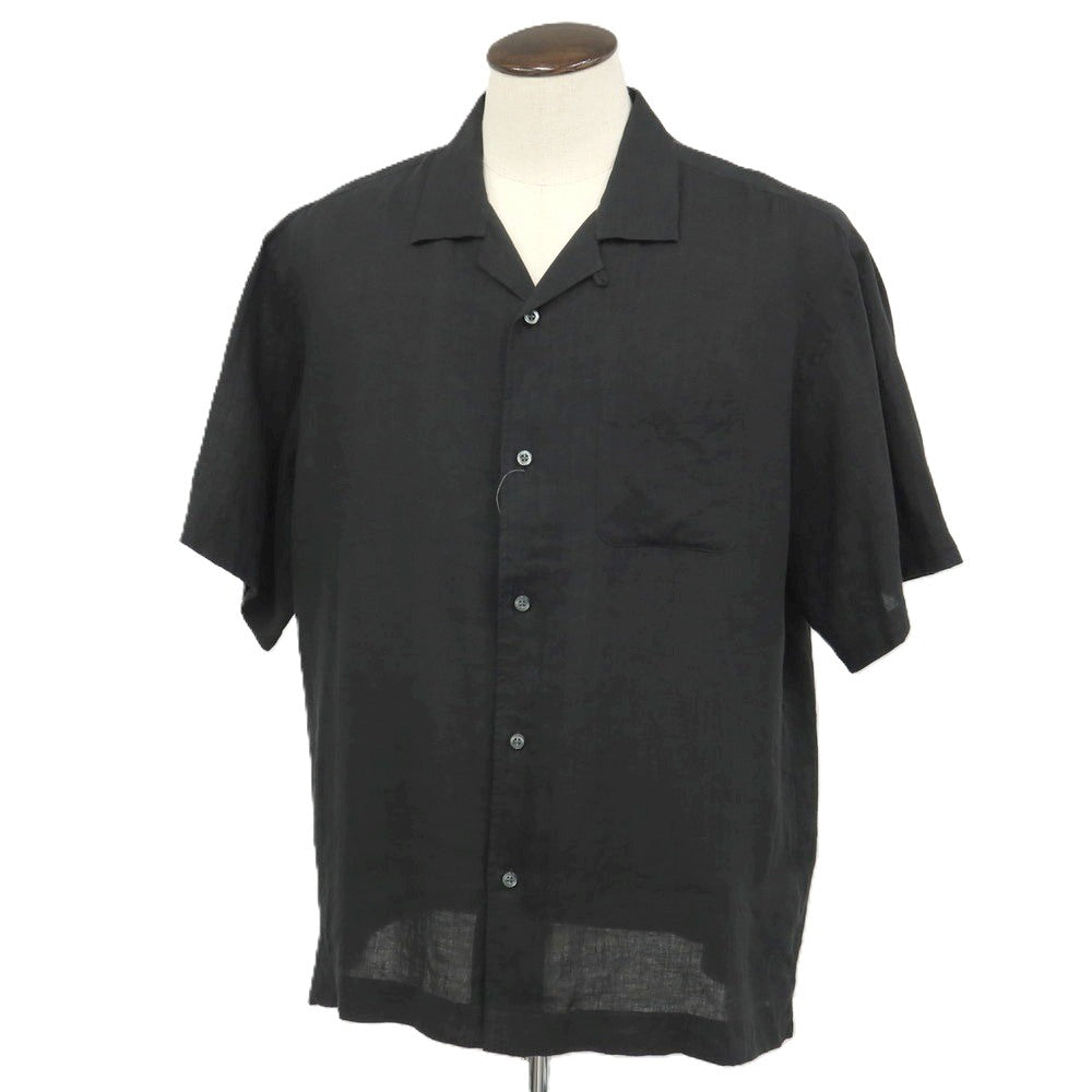 【中古】ブルックスブラザーズ Brooks Brothers リネン系 オープンカラー 半袖シャツ ブラック【サイズXL】【 状態ランクA 】【 メンズ 】