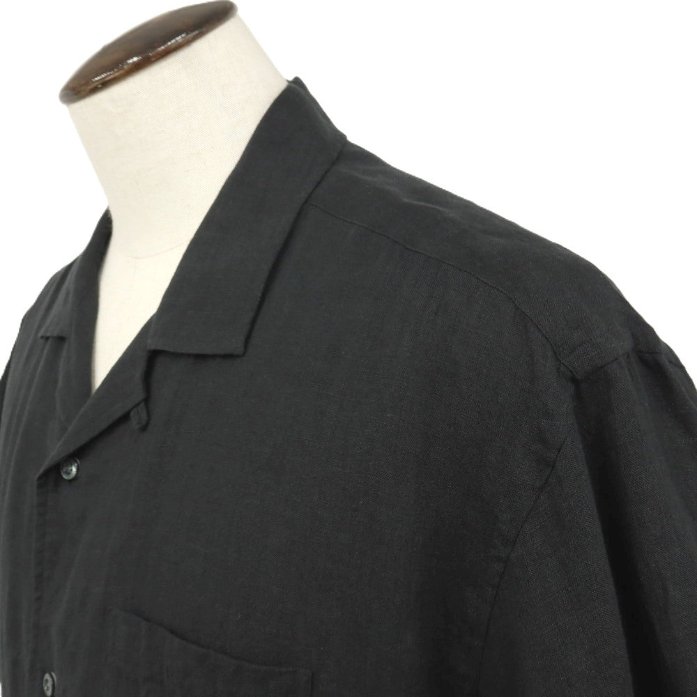 【中古】ブルックスブラザーズ Brooks Brothers リネン系 オープンカラー 半袖シャツ ブラック【サイズXL】【 状態ランクA 】【 メンズ 】