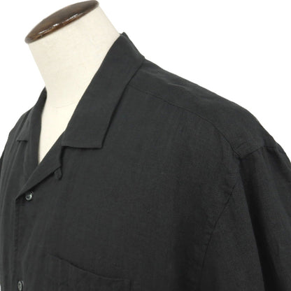 【中古】ブルックスブラザーズ Brooks Brothers リネン系 オープンカラー 半袖シャツ ブラック【サイズXL】【 状態ランクA 】【 メンズ 】
