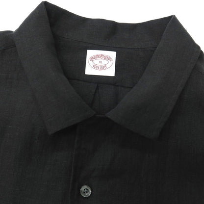 【中古】ブルックスブラザーズ Brooks Brothers リネン系 オープンカラー 半袖シャツ ブラック【サイズXL】【 状態ランクA 】【 メンズ 】