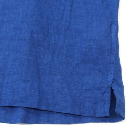 【中古】ブルックスブラザーズ Brooks Brothers リネン系 オープンカラー 半袖シャツ ブルー【サイズXL】【 状態ランクA 】【 メンズ 】