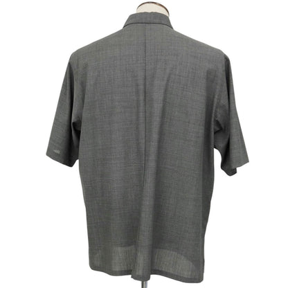 【中古】エイトン ATON ウール系 半袖シャツ ミディアムグレー【サイズ表記なし（L位）】【 状態ランクA 】【 メンズ 】