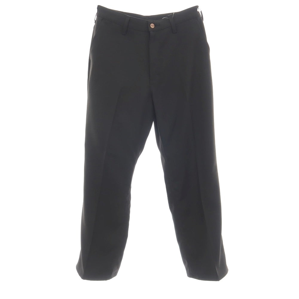 【中古】ラングラー Wrangler ポリエステル系 セミフレア カジュアルスラックスパンツ ブラック【サイズ表記なし（M位）】【 状態ランクA 】【 メンズ 】
