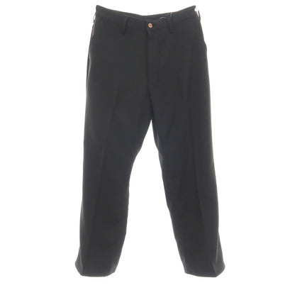 【中古】ラングラー Wrangler ポリエステル系 セミフレア カジュアルスラックスパンツ ブラック【サイズ表記なし（M位）】【 状態ランクA 】【 メンズ 】