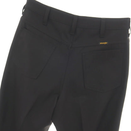 【中古】ラングラー Wrangler ポリエステル系 セミフレア カジュアルスラックスパンツ ブラック【サイズ表記なし（M位）】【 状態ランクA 】【 メンズ 】