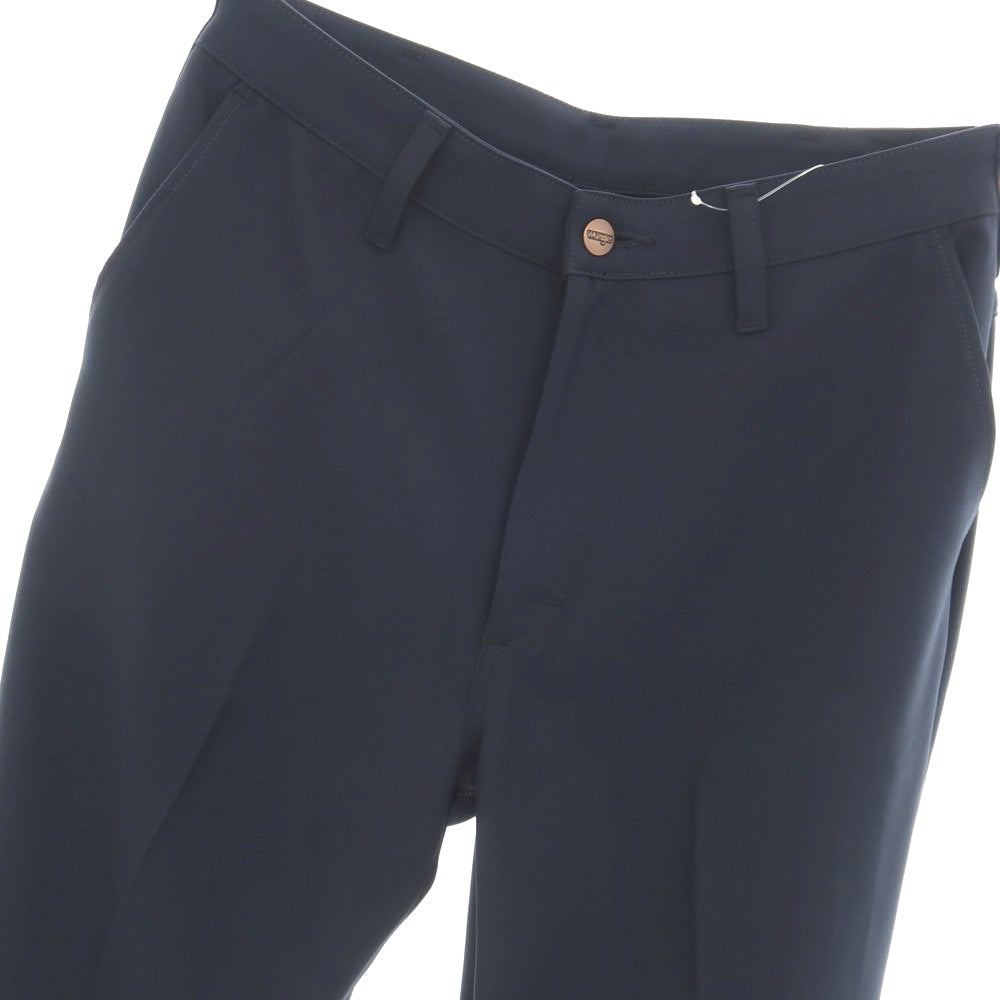 【中古】ラングラー Wrangler ポリエステル系 セミフレア カジュアルスラックスパンツ ネイビー【サイズ表記なし（M位）】【 状態ランクA 】【 メンズ 】