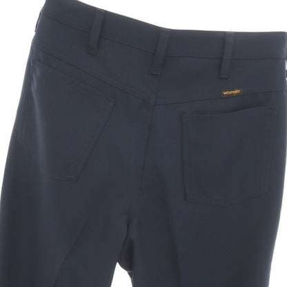 【中古】ラングラー Wrangler ポリエステル系 セミフレア カジュアルスラックスパンツ ネイビー【サイズ表記なし（M位）】【 状態ランクA 】【 メンズ 】